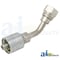 A & I Products Din Light 24 Seat 45 Female Swivel O-Ring 5 x1 x1 A-F-DL4506-12-18-W - alternate 1